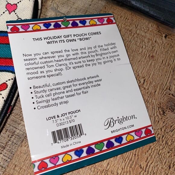 Brighton Holiday Love & Joy Cross Body Pouch nwt - Picture 3 of 6